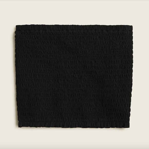 J.Crew - Strapless Black Smocked Top Broken-in Jersey - XS - Picture 3 of 6